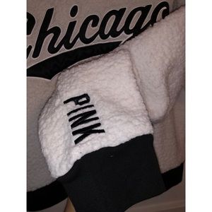 VS Pink Chicago sherpa pullover sweatshirt